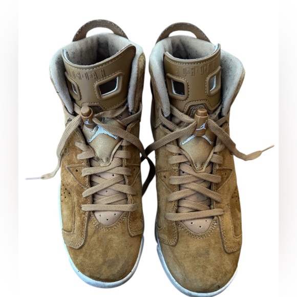 Air Jordan 6 Retro Wheat Sz 7Y Boys Mens High Top Sneakers Basketball Athletic - Picture 3 of 9